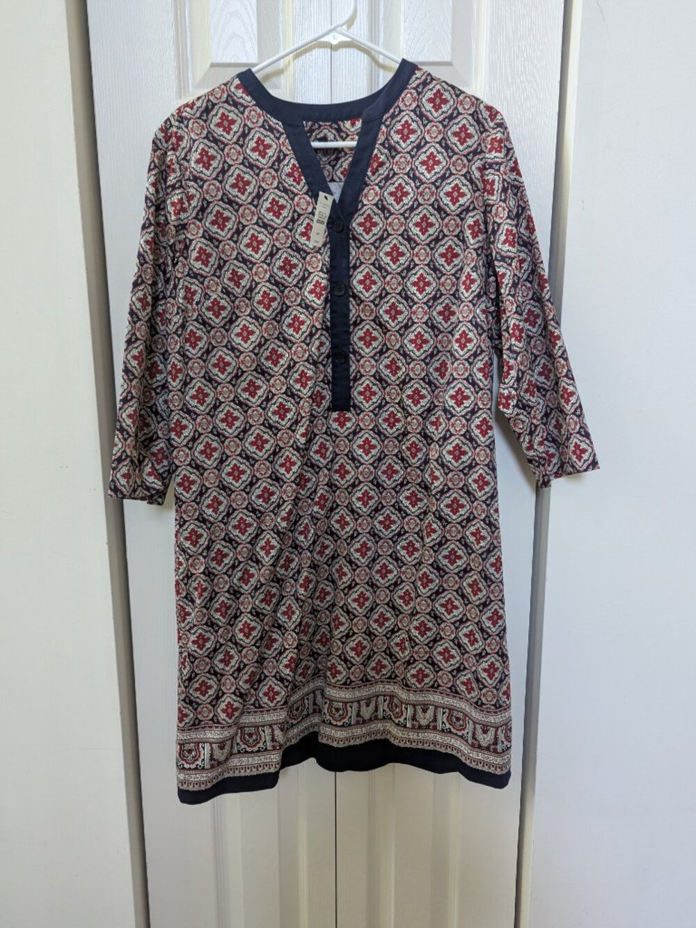 3/4 Sleeve Cotton Dress  NWT